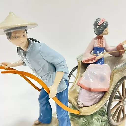 Фарфоровая статуэтка Lladro "Поездка на рикше" - View 4
