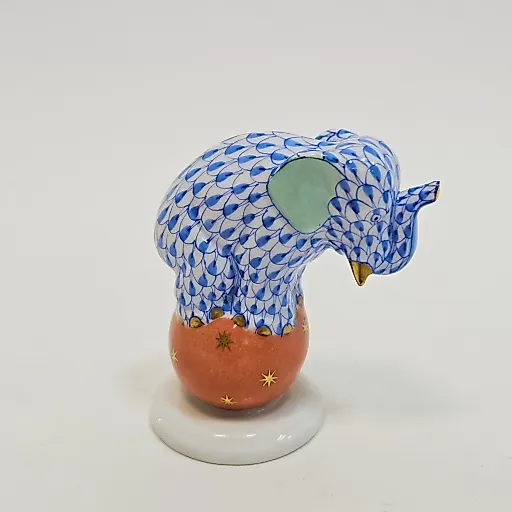 Фигурка слоник на коралловом шаре Херенд 1960-70гг - View 5