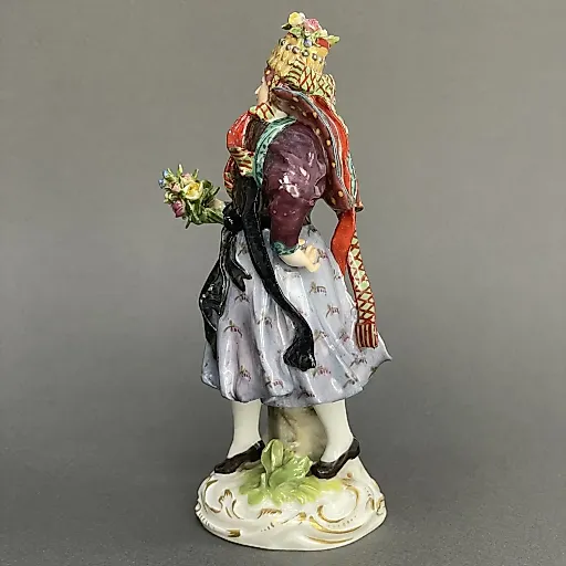 Фарфоровая статуэтка Прусская невеста юбилейное клеймо 1910 - View 7