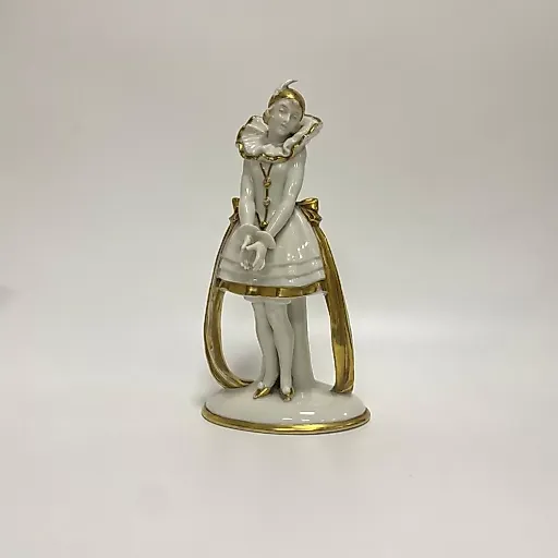 Пара старинных статуэток "Пьеро и Коломбина" в стиле ар деко - View 7