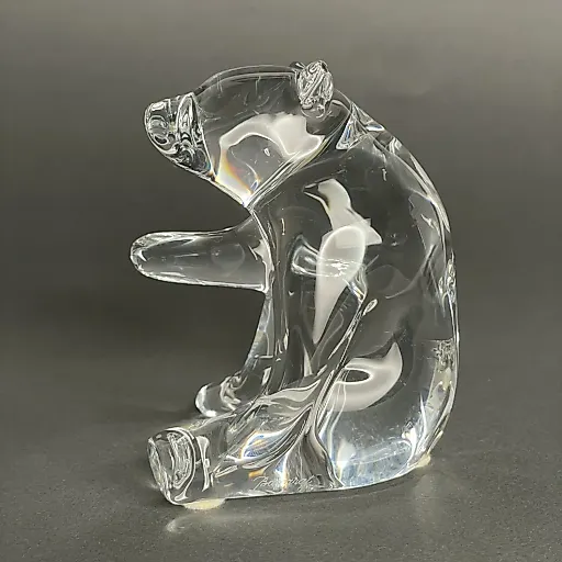 Коллекционная хрустальная статуэтка медвежонка ручной работы дизайн LOET - View 4
