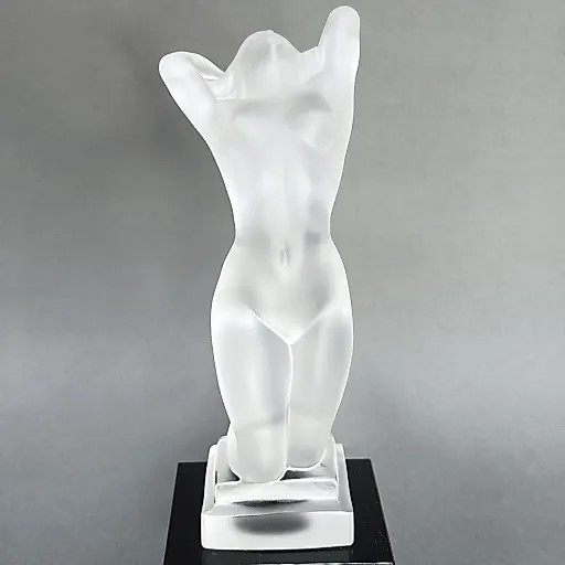 Статуэтка обнаженная женщина сатиновое стекло дизайн 1930г. Г. Хоффманн Чехия 21 в - View 4