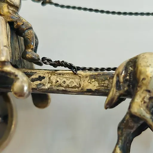 Миниатюра королевская карета с короной, с 6 лошадьми - View 11