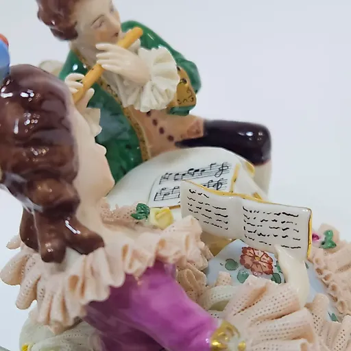 Фигурка урок музыки фабрика Марта Будич Дрезден 1950-1960 гг - View 3