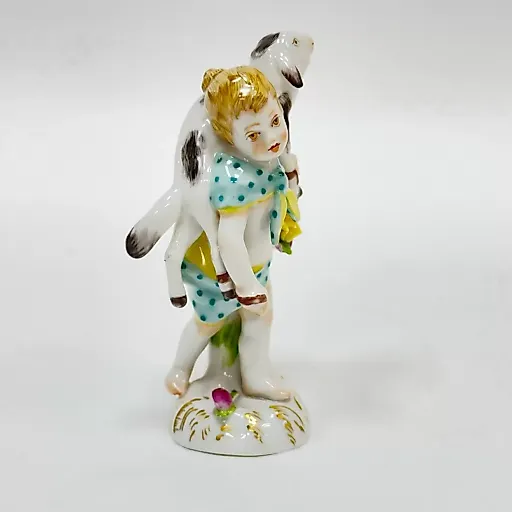 Фигурка "Девочка с овечкой" КРМ 1910-1920 - View 2