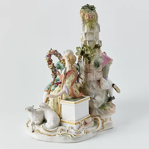 Старинная скульптурная композиция "У фонтана" скульптор И. Кендлер - View 6