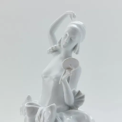 Старинная скульптурная группа "Девушка Клара с борзыми" - View 5