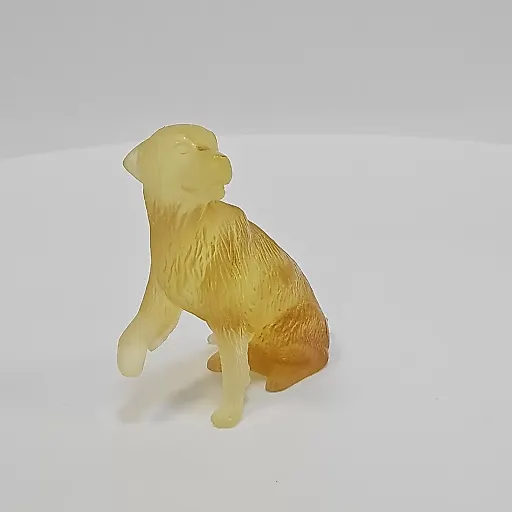Фигурка лабрадора - ретривера, янтарное стекло Daum - View 3