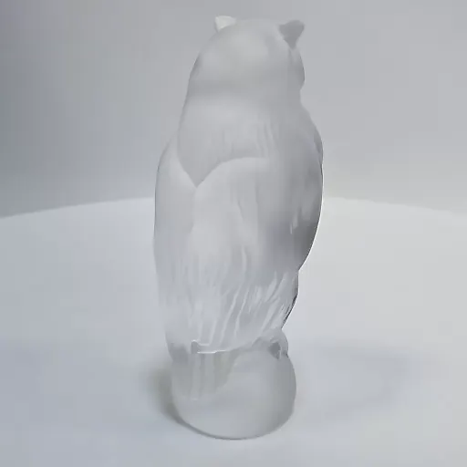 Стеклянная Статуэтка Ар Деко Сова Стеклянная Скульптура 1930-е Х.Хоффманн - View 5