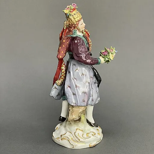 Фарфоровая статуэтка Прусская невеста юбилейное клеймо 1910 - View 3