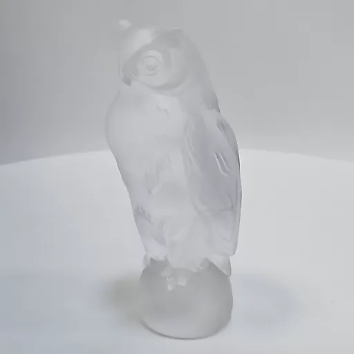 Стеклянная Статуэтка Ар Деко Сова Стеклянная Скульптура 1930-е Х.Хоффманн - View 2