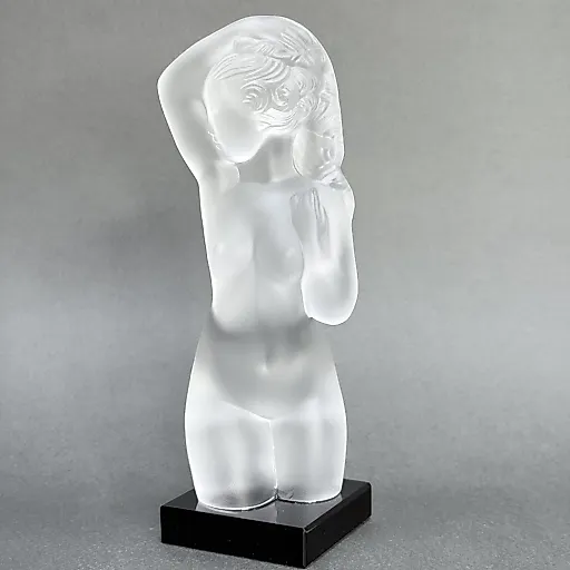 Статуэтка Ингрид в стиле Артдеко сатиновое стекло дизайн 1930г. Г. Хоффманн Чехия 21 в - View 5