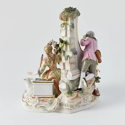 Старинная скульптурная композиция "У фонтана" скульптор И. Кендлер - View 7