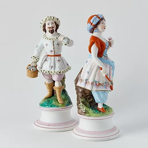 Старинные парные статуэтки "Турок с турчанкой" - View 2