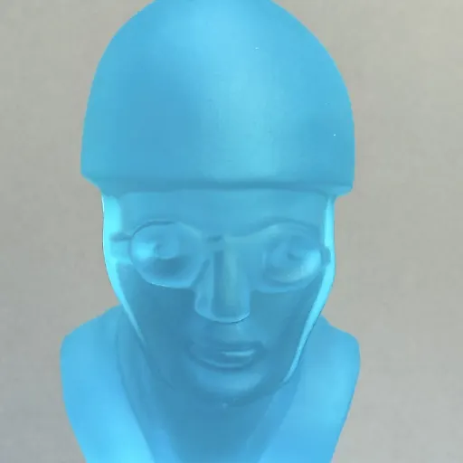 Коллекционное пресс-папье статуэтка-маскот Гонщик для капота ретро-авто в стиле Артдеко аквамариновое вазелиновое урановое стекло модель Г.Хоффманн 1930е г Чехия 21 - View 4