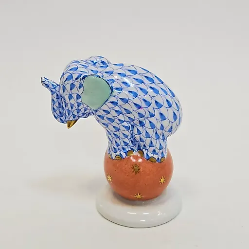 Фигурка слоник на коралловом шаре Херенд 1960-70гг - View 3
