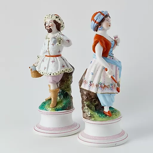 Старинные парные статуэтки "Турок с турчанкой" - View 3