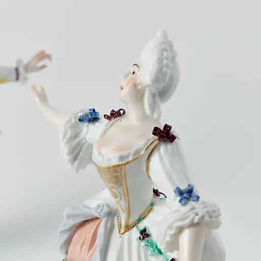 Парные фарфоровые статуэтки "Придворные танцоры" - View 10