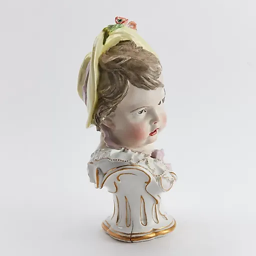 Старинный бюст девочки ручной работы - View 3