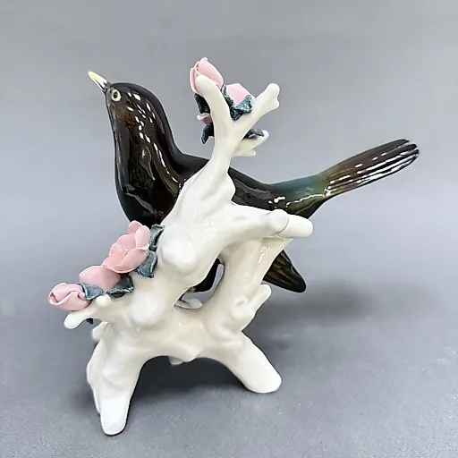 Редкая "Черный дрозд на цветущей ветке" Карл Энс - View 3