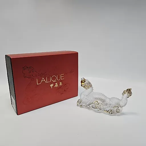 Статуэтка Дракон хрусталь с позолотой - View 3