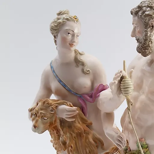 Антикварная скульптурная композиция "Геракл и Омфала" - View 5