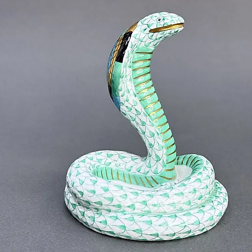 Фигурка фарфоровая Кобра цвета трилистник 1960-70 гг Herend - View 3