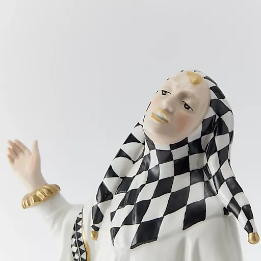 Старинная фарфоровая статуэтка "Шут" - View 6