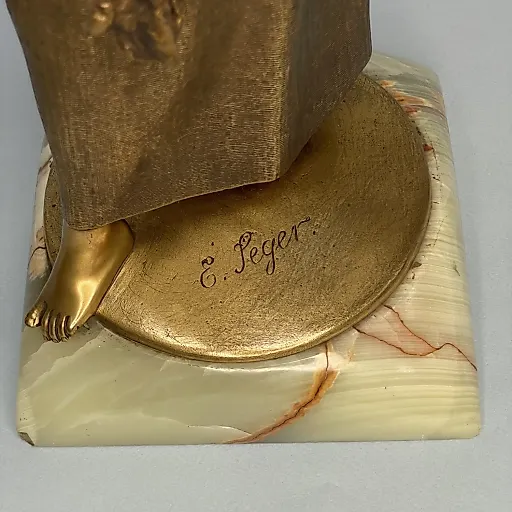 Эрнест Сегер Фигурка "Соломея", бронза, Германия 1930 гг - View 7