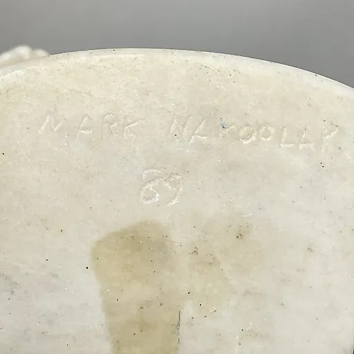 Мраморная статуэтка "Белый Медведь" Mark Nakoolak 1989г - View 7