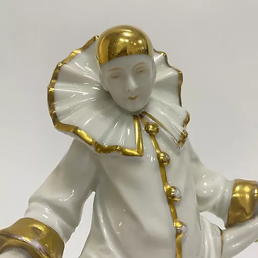 Пара старинных статуэток "Пьеро и Коломбина" в стиле ар деко - View 5