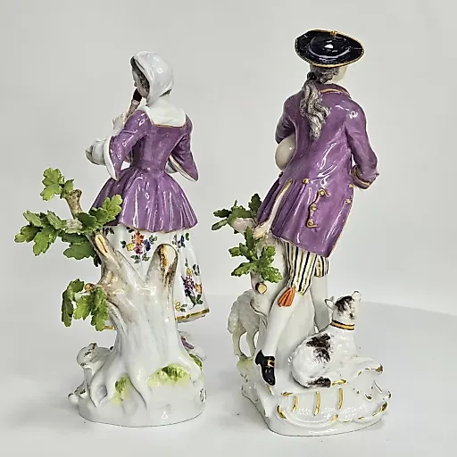 Парные скульптуры «Музицирующая пастушка с флейтой и пастух с волынкой» - View 4