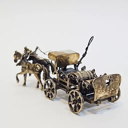 Миниатюра Повозка с кучером и 2 лошадьми - View 4