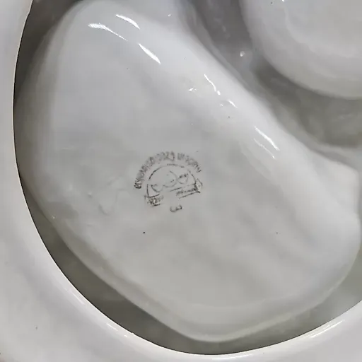 Фигурка белого медведя с чашей Чехословакия 20в - View 5