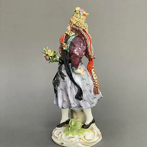 Фарфоровая статуэтка Прусская невеста юбилейное клеймо 1910 - View 6