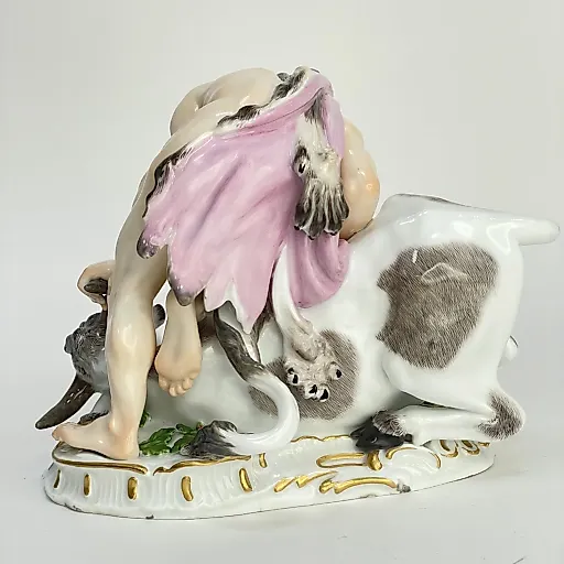 Статуэтка Геракл с Ахиллесом в роли быка 1860 Германия - View 5