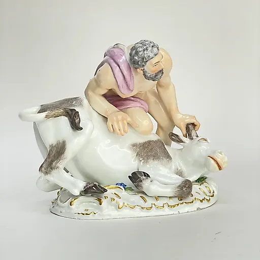 Статуэтка Геракл с Ахиллесом в роли быка 1860 Германия - View 2