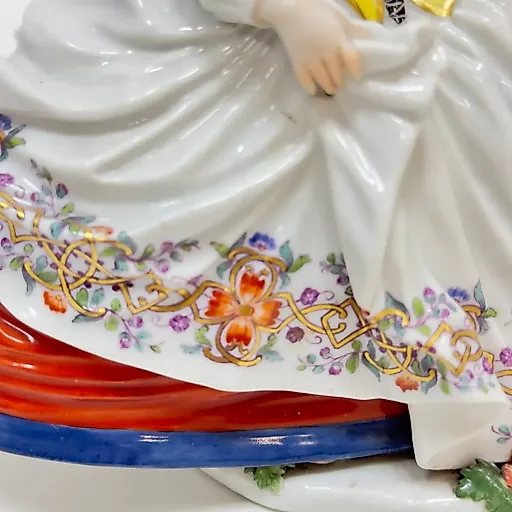 Скульптурная группа "Бельтрам и Коломбина" фарфор 1740 гг Германия - View 11