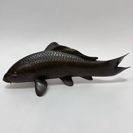 Окимоно "Рыба Карп" период Мейдзи Япония Токио 1868-1912 гг - View 2