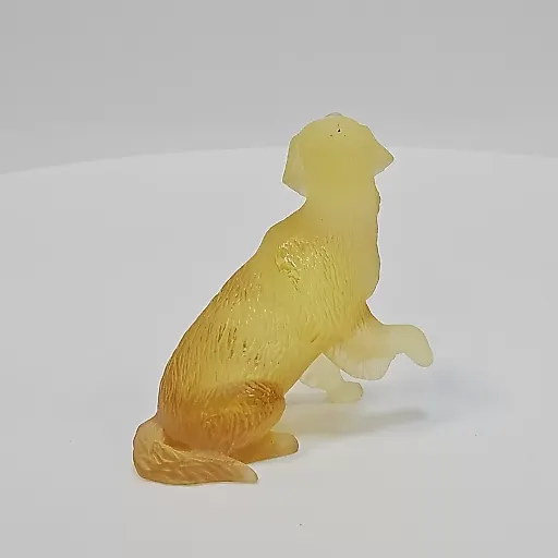 Фигурка лабрадора - ретривера, янтарное стекло Daum - View 5