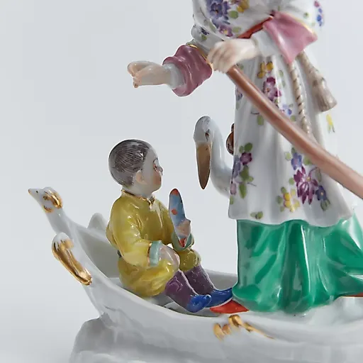 Статуэтка "Женщина с ребенком в лодке". Скульптор Friedrich Elias Meyer. - View 5