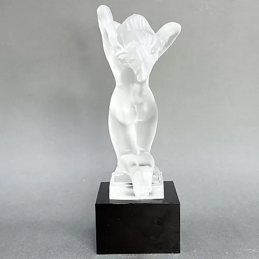 Статуэтка обнаженная женщина сатиновое стекло дизайн 1930г. Г. Хоффманн Чехия 21 в - View 5