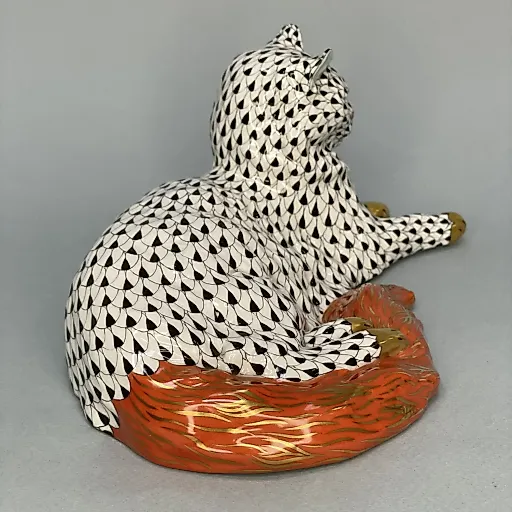 Фигурка Кошка лежащая Herend 1960-1970 гг Венгрия - View 3