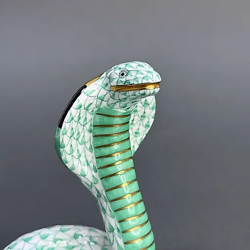 Фигурка фарфоровая Кобра цвета трилистник 1960-70 гг Herend - View 5