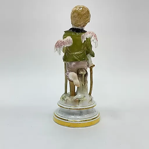 Фигурка Купидон в образе нищего модель Генриха Швабе 1830-1870 Германия - View 4