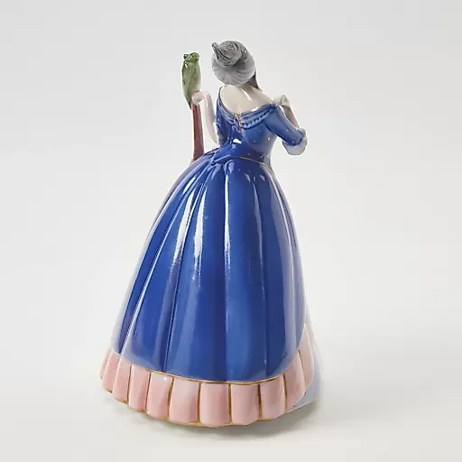 Редкая фарфоровая статуэтка Дама с попугаем . - View 3