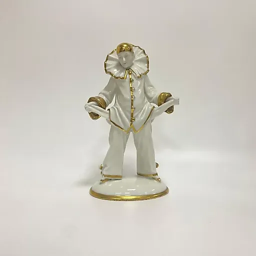 Пара старинных статуэток "Пьеро и Коломбина" в стиле ар деко - View 2