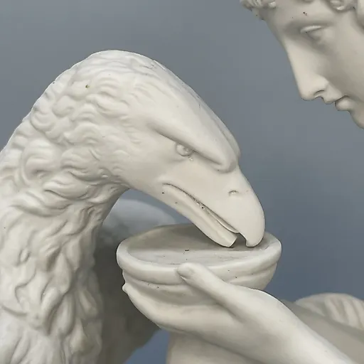 Скульптурная группа Юпитер и Ганимед Королевского Копенгагенского Бисквитного Фарфора вторая половина 19 века - View 5