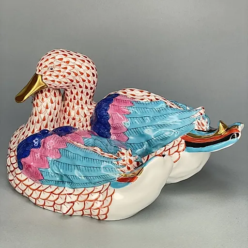 Фигура пара уток-мандаринок Herend 1960-70гг Венгрия - View 3
