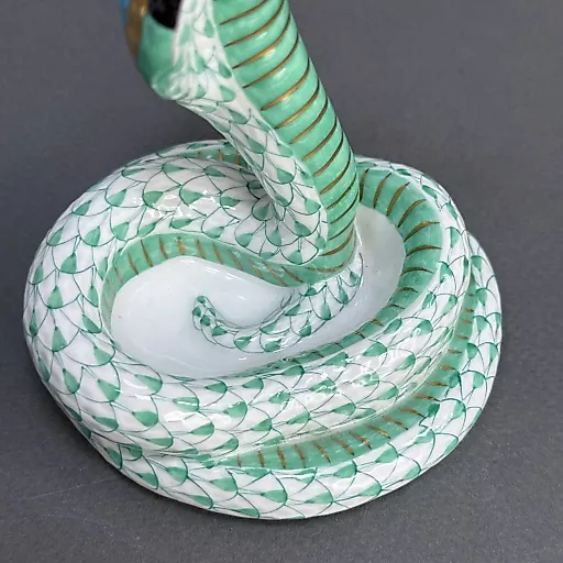 Фигурка фарфоровая Кобра цвета трилистник 1960-70 гг Herend - View 6